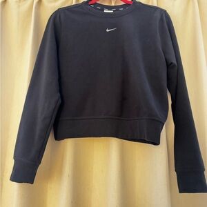 Nike Women's Black Hoodie with White Logo